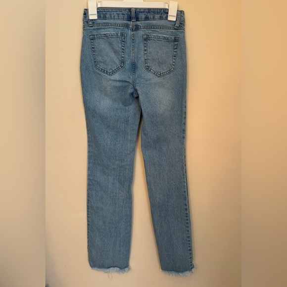 Wild Fable Low Rise Bootcut Frayed Jeans Women’s Size 00 Cherry Charm Light Wash - Picture 2 of 10